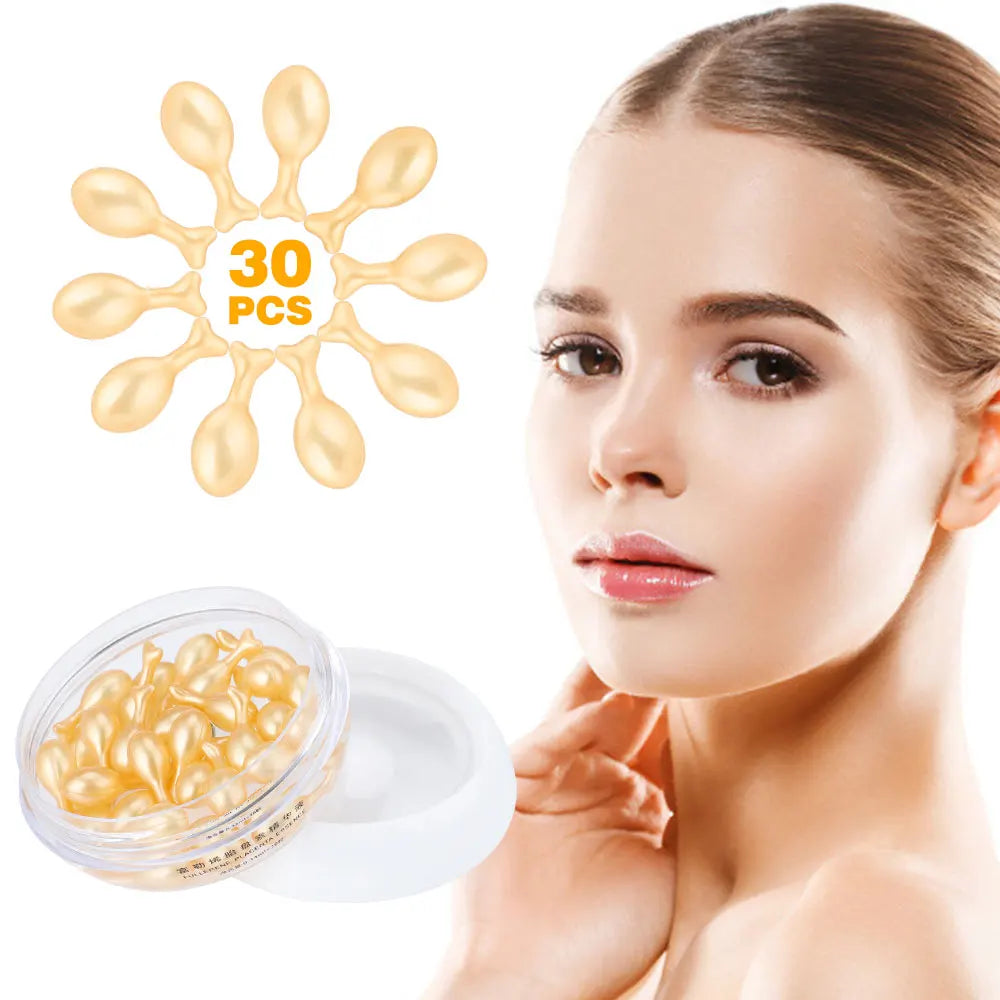 30Pcs Hyaluronic Acid Capsules Serum Hydrating Repair Moisturizing Essence Liquid Facial Deeply Nourishes Firming Skin Care