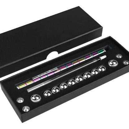 Magnetic Multi Function Pen Novel Student Decompression Magnetic Black Ballpoint Pen Student Writing Supplies Gift For Friends