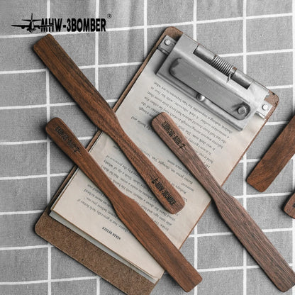 MHW-3BOMBER Durable Walnut Stirrers Vintage Solid Wood Textured Coffee Stirrers Exquisite Home Barista Kitchen Accessories
