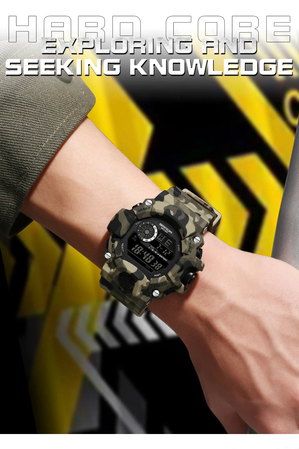 SANDA 2183 Fashion Military Student Electronic Watch Multi functional Timer Waterproof LED Student Electronic Digital Watch