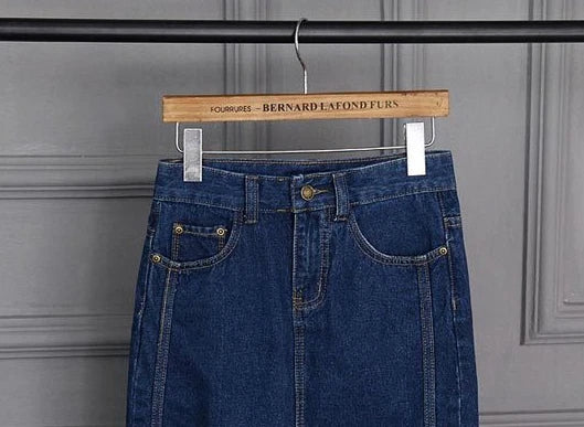 Skirts For Women Midi Denim To Knees Length Womens Skirt Casual Trend A Line Streetwear Offer Youthful Emo Jeans Y2k V Clothing