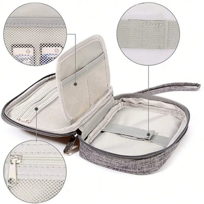 Travel Cable Organizer Pouch Electronic Accessories Carry Case Portable Waterproof Storage Bag For Cord, Charger, Phone Earphone