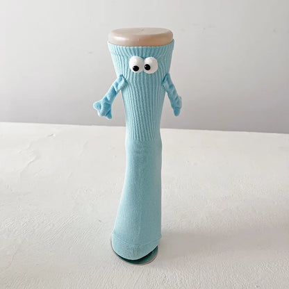 Magnetic Hand Holding Socks Dopamine Colors SocksFunny Men For Women Novelty Friendship Couples Bestie Gift Boyfriend Girlfriend