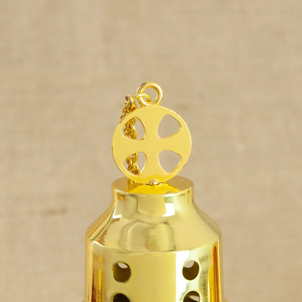 HT Church Supplier High Polished Gold Plated Hanging Incense Burner Orthodox Censer Church Home Decoration Catholic Chalice