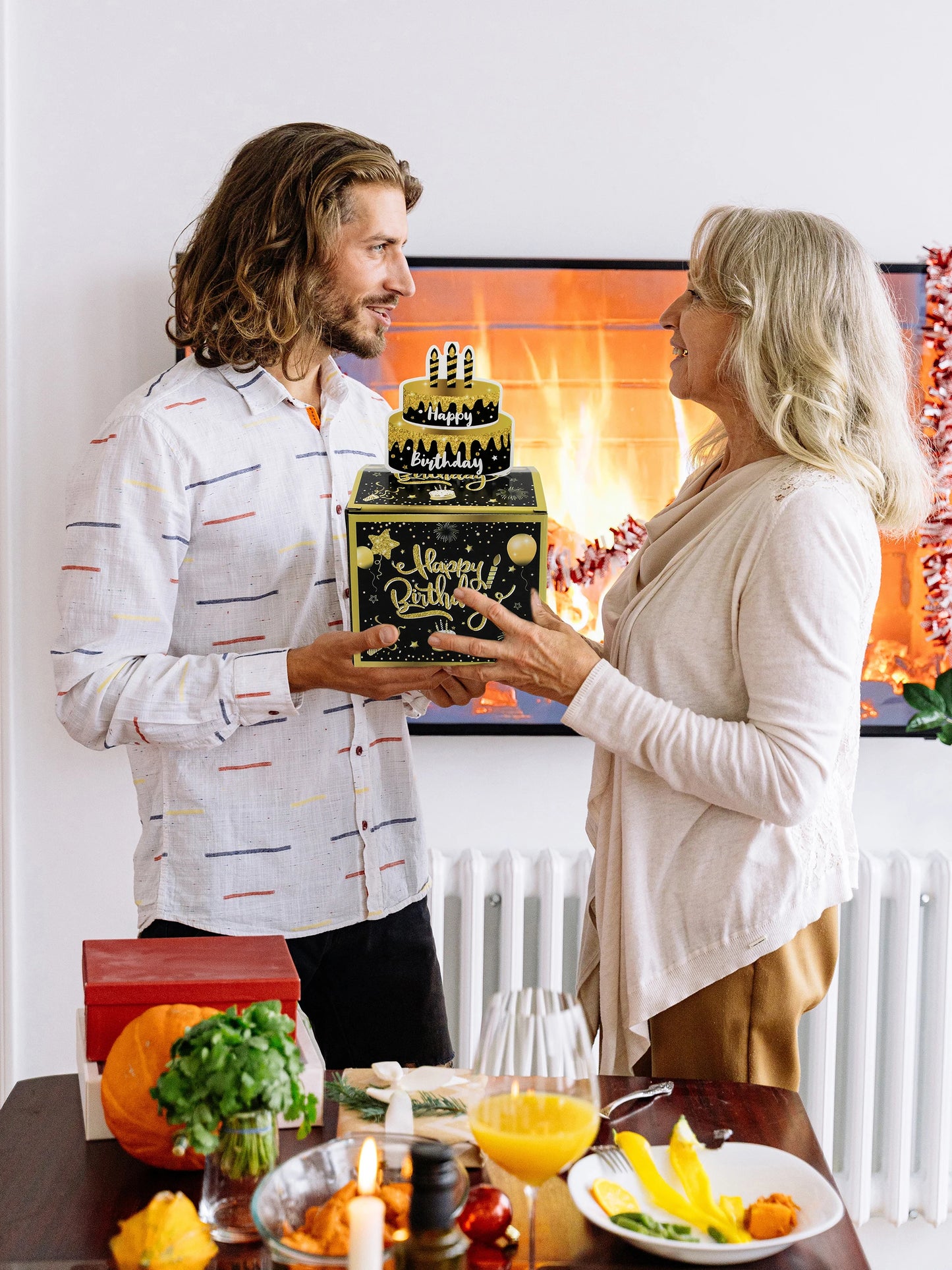 1pcs Birthday Cash Pull Gift Box Money Pulling Box Cash Gift Box Cash Black Money Clip Funny Surprise Birthday Cake Decor