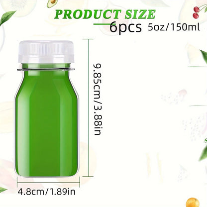 10pcsPlastic Juice Bottles Long-Lasting, Spill-Proof, Milk, and More - Easy Cleaning and Refilling Clear Water Bottle Portable ﻿