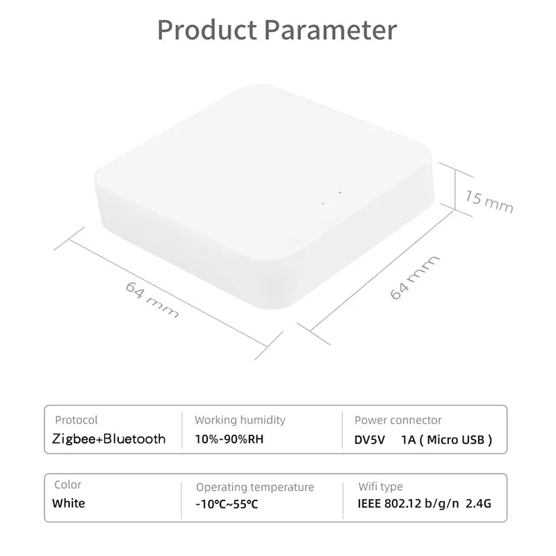 Tuya ZigBee 3.0 Smart Hub, Wireless/Wired Gateway Bridge for App Voice Remote Control, Works with Alexa Home Assistant