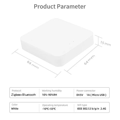 Tuya ZigBee 3.0 Smart Hub, Wireless/Wired Gateway Bridge for App Voice Remote Control, Works with Alexa Home Assistant