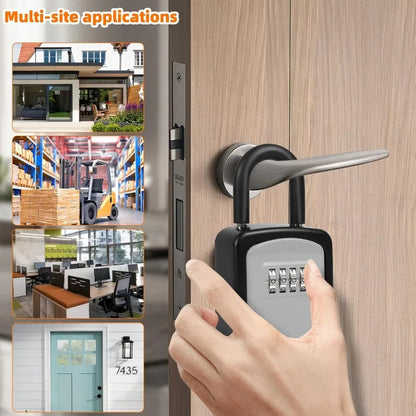 Key Safe Portable Wall Mounted with Removable Lock Box Suitable for Home Garage School Indoor and Outdoor Waterproof Key Cabinet