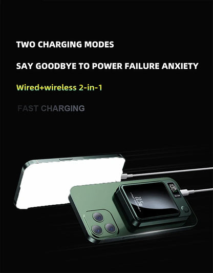 22.5W Magnetic Power Bank Wireless Fast Charging Portable Charger External Auxiliary Spare Battery for IPhone Magsafe Powerbank