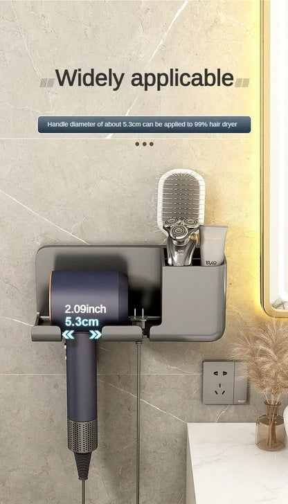 Wall-mounted hair dryer rack No punching hair dryer rack Toilet hair dryer bracket Bathroom hair dryer hanger