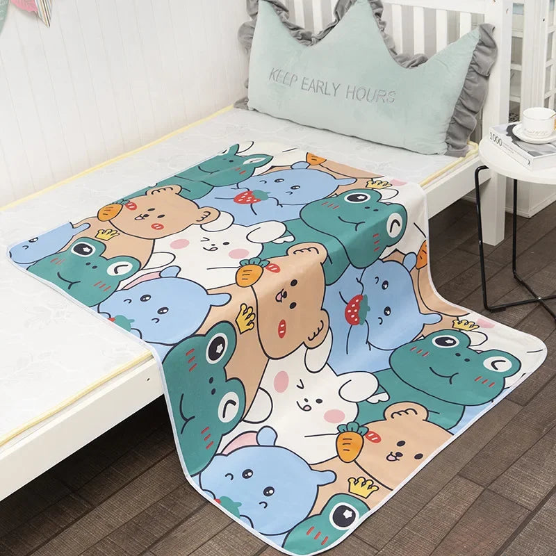 Baby Diaper Reusable  Waterproof  Cotton Changing Pad Cover Baby Diaper Mattress Newborn Print Changing Mat Floor Play Mats 0-3Y