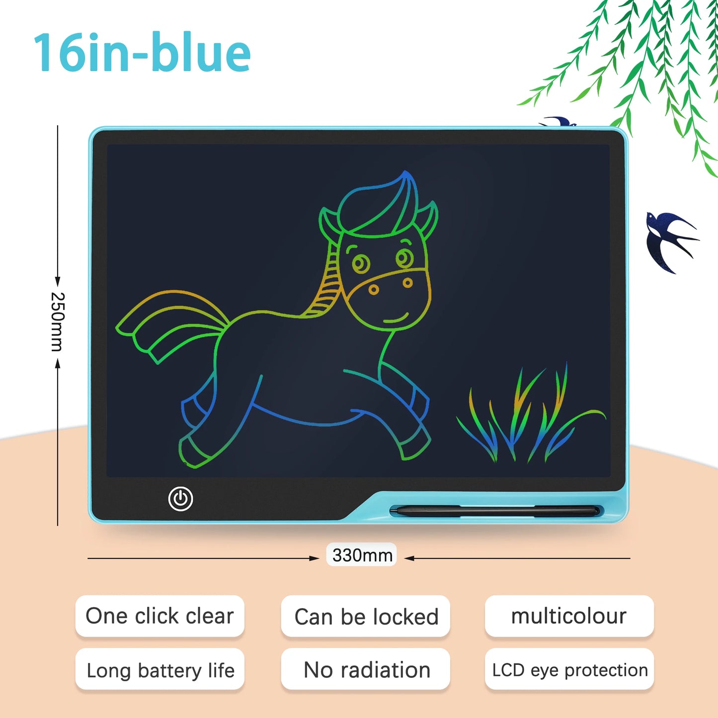 16" / 20" Lcd Writing Tablet / Drawing Tablet / Drawing Board Smart Erasable Graphics Tablet Drawing Writing Pad  Children toys