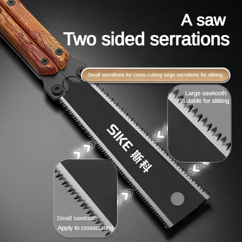 Woodworking specialized hand saw, double-sided saw, tree sawing tool, manual saw blade saw, household small handheld folding saw