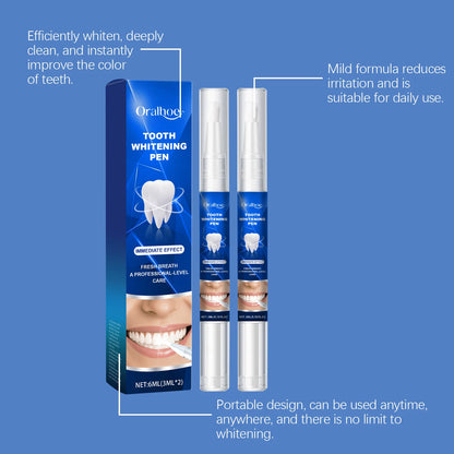 Teeth Whitening Gel Pen Dental Whitener Remove Stains Reduce Yellowing Teeth Gums Treatment Fresh Breath Tooth Brightening Serum