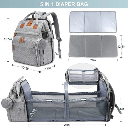 New Baby Nappy Changing Bags Changing Station Portable Baby Bed Travel Bassinet Folding Crib Shade Cloth Changing Pad Waterproof