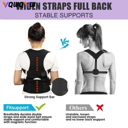 1Pcs Posture Corrector Magnetic Therapy Clavicle Back Straightener Shoulder Support Brace Lumbar Belt Correction,Back Support