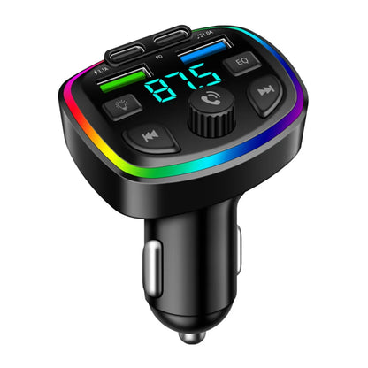 5.0 FM Transmitter Car Bluetooth-compatible 3.1A 1.0A Dual USB Car Charging MP3 Player FM Transmitter ﻿
