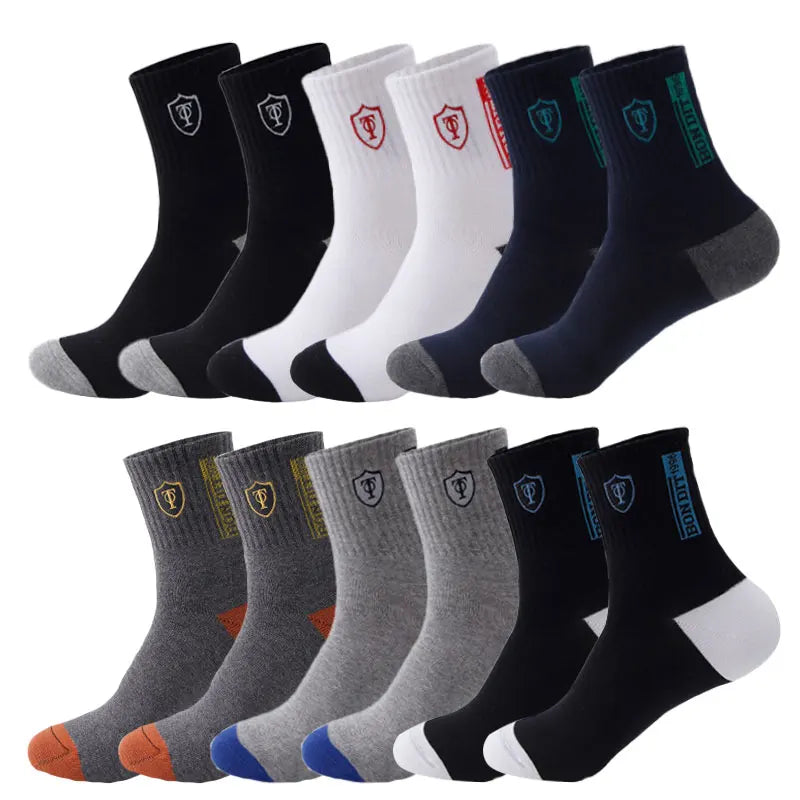 5 pairs of men's sports socks for summer casual  sweat absorbing  comfortable  lightweight  breathable basketball