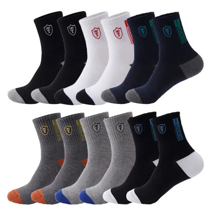 5 pairs of men's sports socks for summer casual  sweat absorbing  comfortable  lightweight  breathable basketball