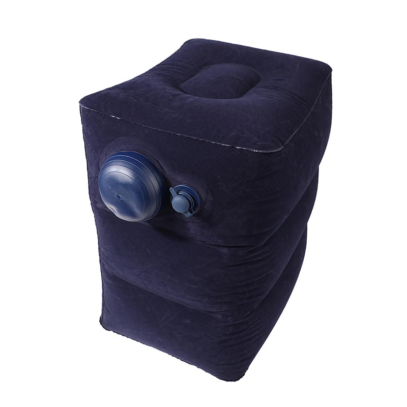 Inflatable Travel Pillow Foot Rest Kids Car Airplane Sleeping Bed Leg Support Height Adjustable Footrest Pillow for Long Trips