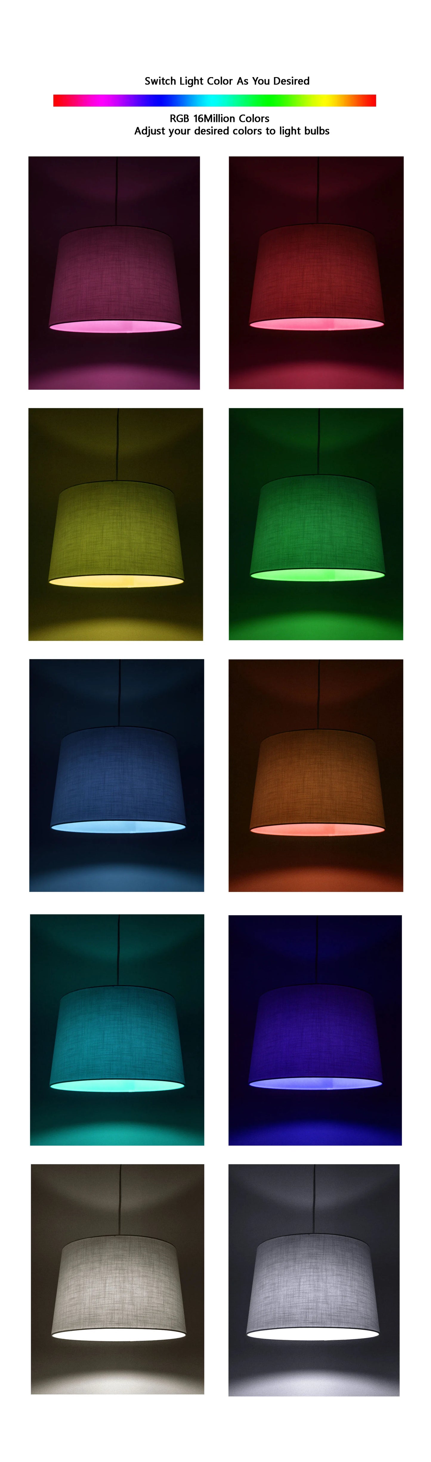 Imou B5（E26/E27）B22 Smart Light Bulb Control Lamp Base Dimmable Light Led Lamp Bombilla Colorful Changing 9W Function color