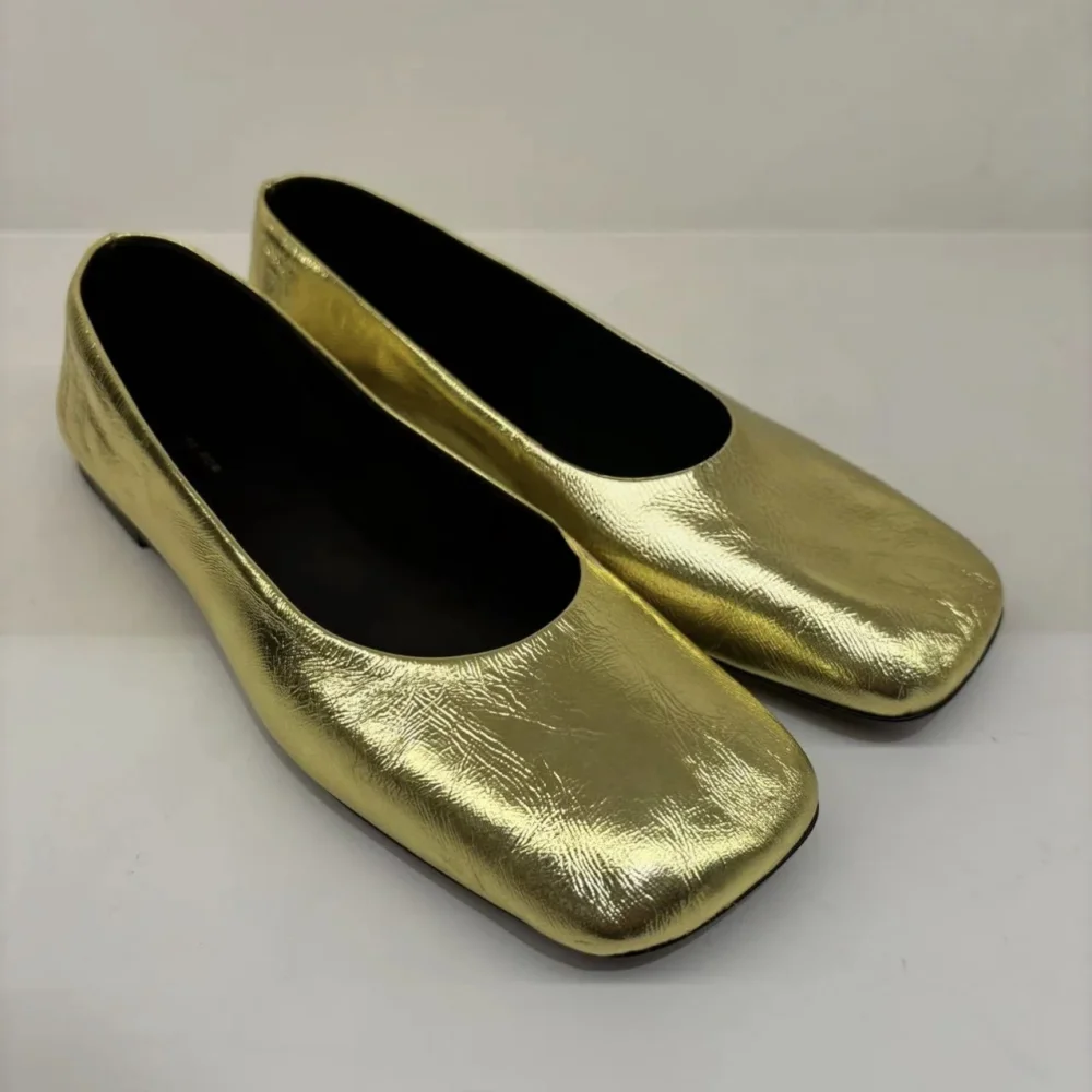 FEDONAS Fashion Classic Soft Genuine Leather Flats Shoes Elegant Basic Square Toe Flats Platforms Spring Summer Office Shoes