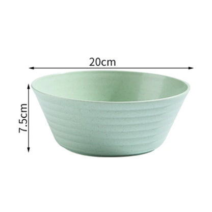 Reusable Cereal Bowls Environmental Wheat Straw Soup Bowls Lightweight Food Grade Plastic Rice Salad Bowl Dinnerware