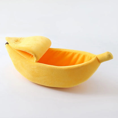 Cute Cats Beds Deep Sleep Comfort In Winter Bed Banana Shape for Cat's House Products Pets Creative Indoor Small Cat Dog Beds