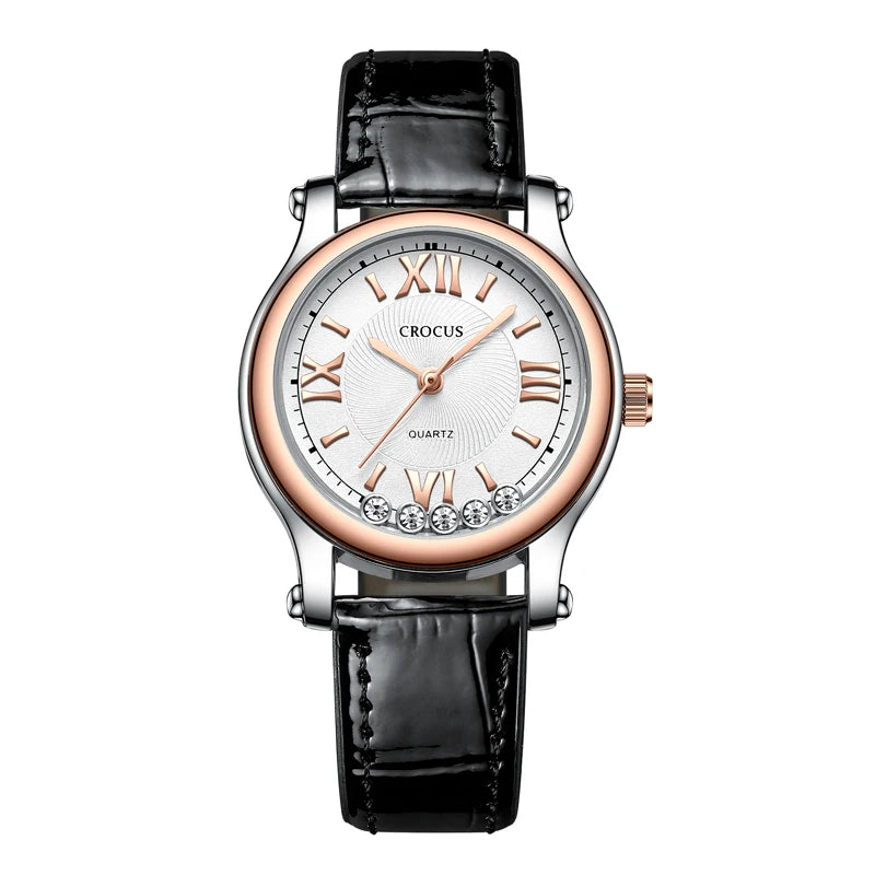 Crocus by Gk-Beck Original New Fashion Women's Watch Leather Strap Trendyy Quartz Watch Women's Watch
