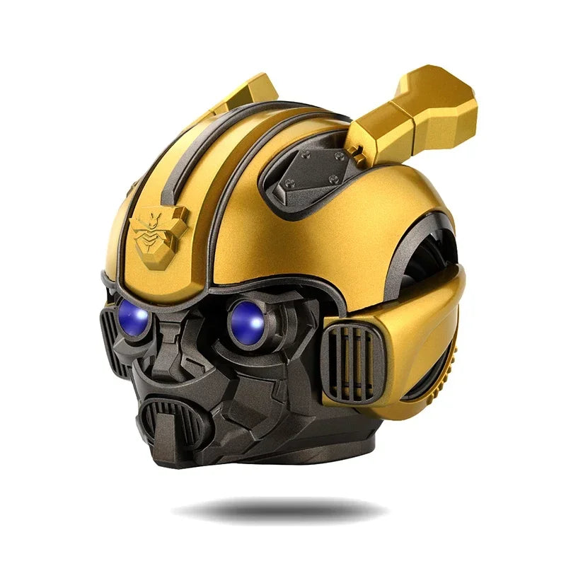 Original Transformers Bluetooth Speakers Bumblebee Head Bluetooth Speakerdual Speakersled Light Heavy Basssuitable,Tf, Fm Radio