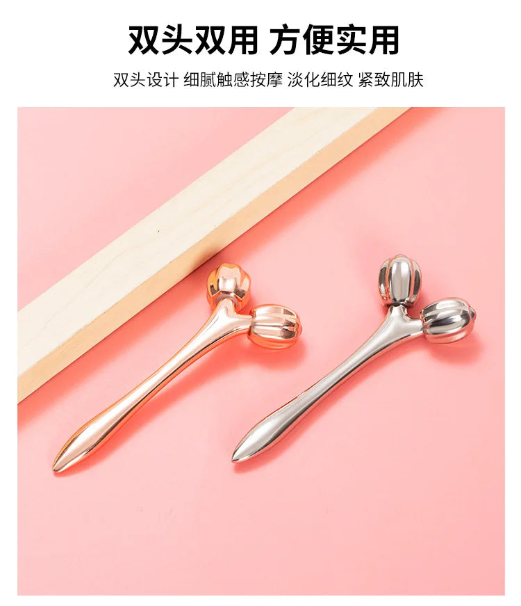 Double Roller Ball Eye Cream Massage Stick Facial Massager Lift Import Eye Care Tool Under-Eye Puffiness And Wrinkle Reduction