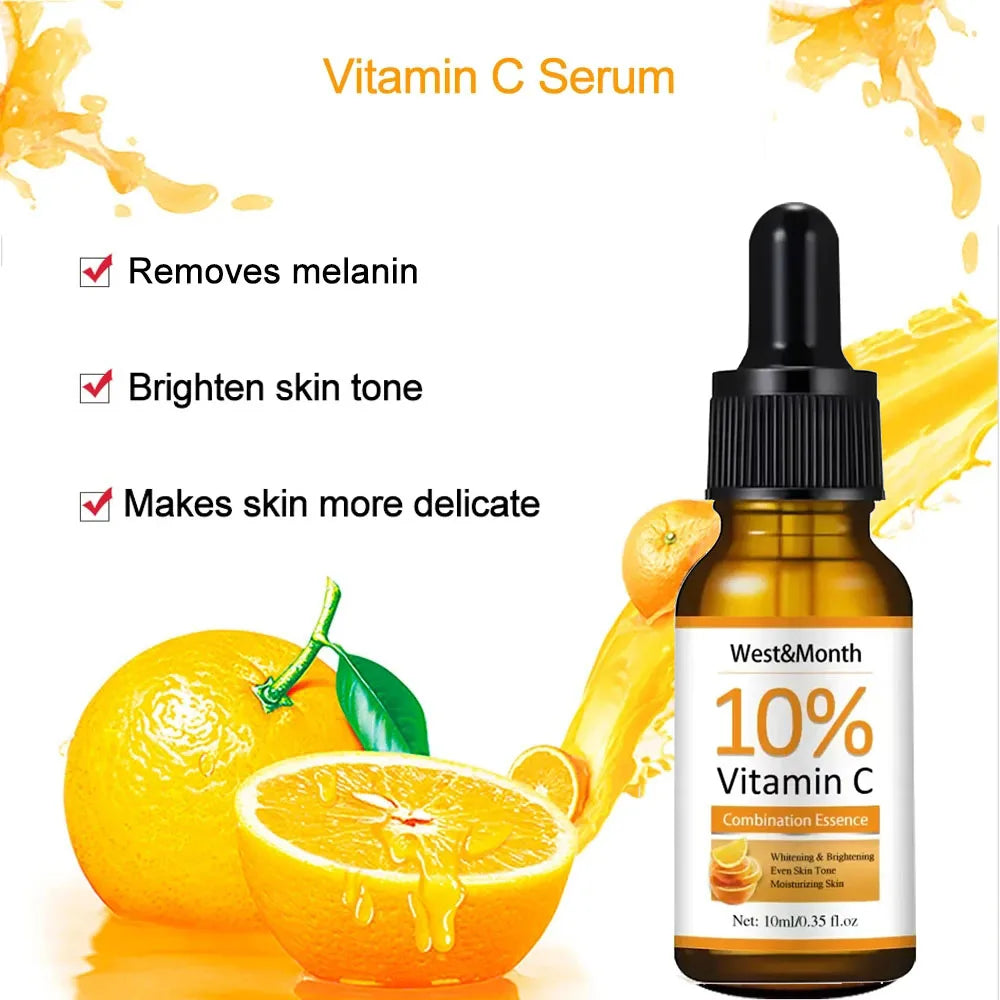 Vitamin C Face Whitening Serum Spot Serum Hyaluronic Acid To Remove Dark Spots Pigment Wrinkle Remover Face Serum Shrink Pores