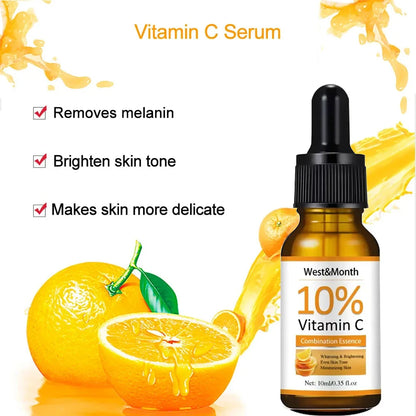 Vitamin C Face Whitening Serum Spot Serum Hyaluronic Acid To Remove Dark Spots Pigment Wrinkle Remover Face Serum Shrink Pores