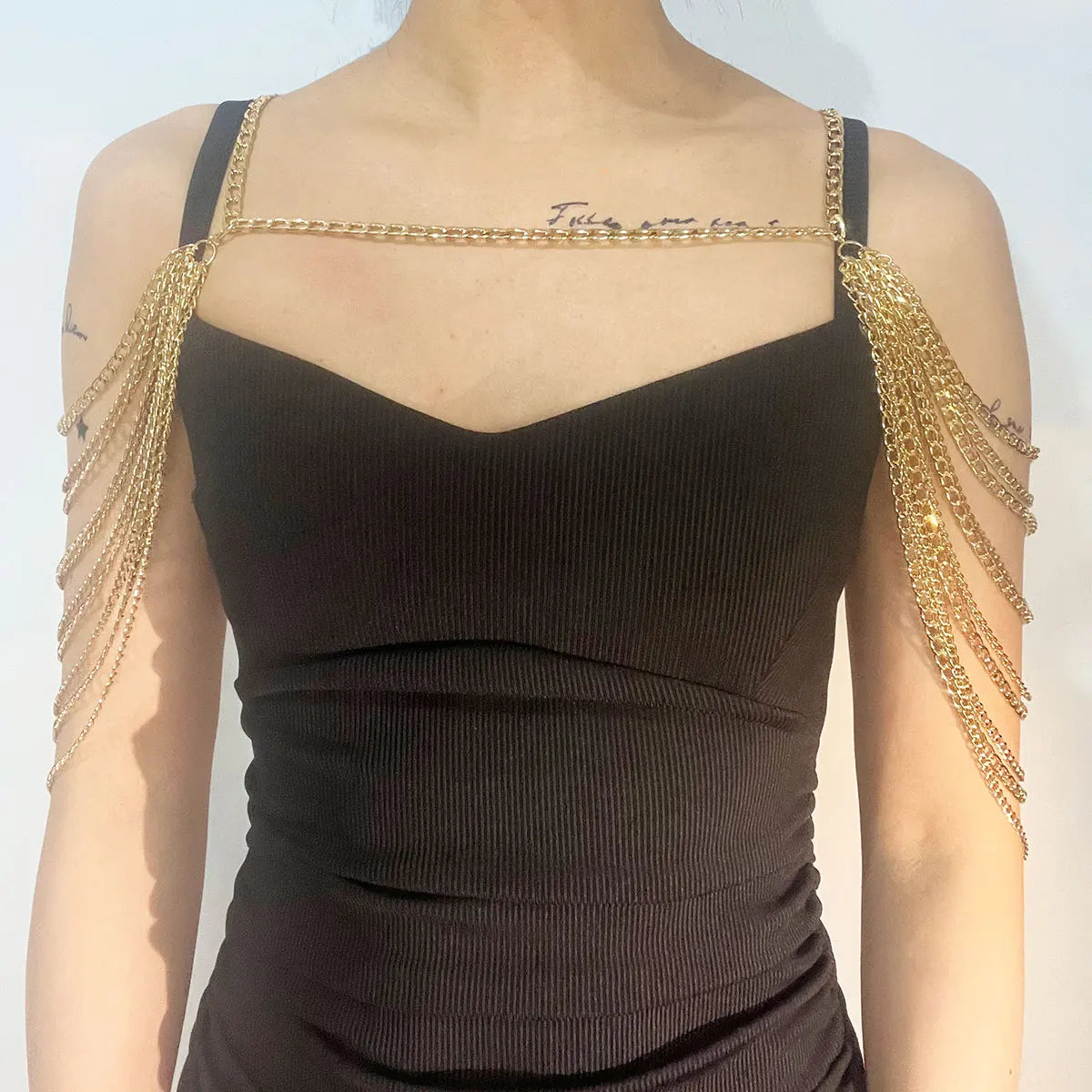 sexy body jewelry For  Women Fashion Metal Aluminum Shoulder Chain Bras Dress Accessories Festive Gift