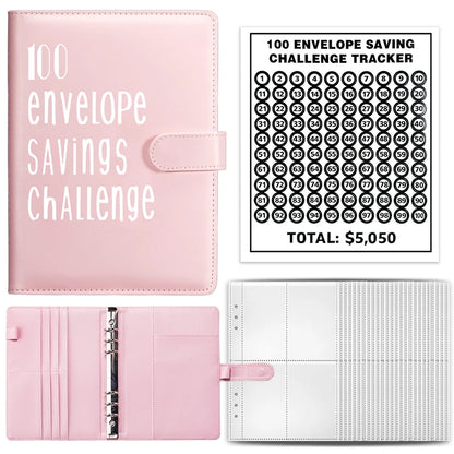 100 Envelope Cash Savings Challenge, Saving Challenge Envelop Book, Budget Envelope Financial Assistant, A5 Size Cash Binder