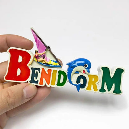 Europe Spain Barcelona Madrid Valencia Alicante Benidorm  3D Fridge Magnets Decoration Handicraft Magnetic Refrigerator