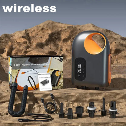 Electric Air Pump Inflatable DC Sup Pump 20 PSI Electric Inflatable Deflatable Air Inflator for Surfing Paddle Board Boat Kayak