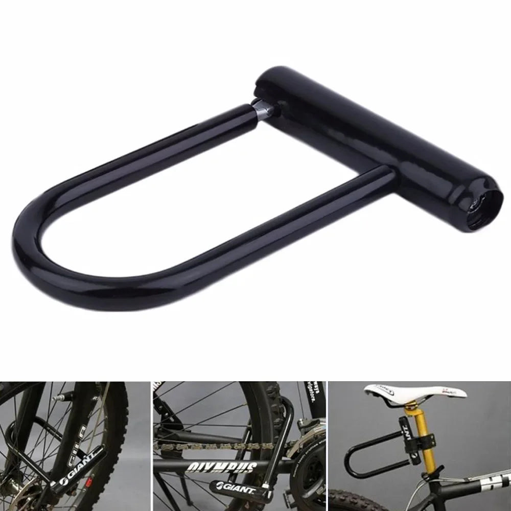 1/2 Set Bicycle U Lock Portables Mini Bike Wheel Lock With Key Anti-theft Safety Motorcycle Scooter Cycling Bicycle Accessories