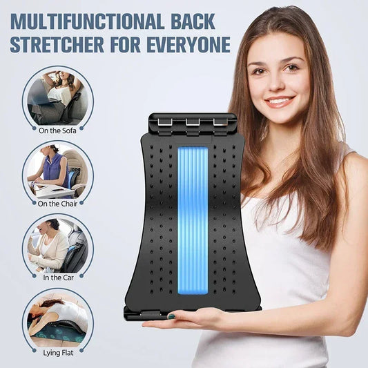 Adjustable Posture Corrector - U-Shaped Back & Neck Massager Yoga Stretching Aid for Shoulder & Lumbar Support Back Scratcher