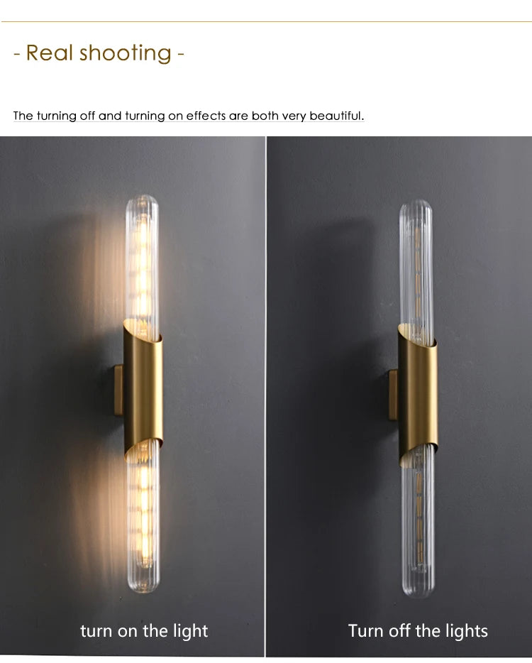 Nordic Luxury Wall Lamp E27 Bulb Is Used For Bedroom Mirror Stairs Bedside Wall Paintings Comfortable Lighting Decorative Lamps