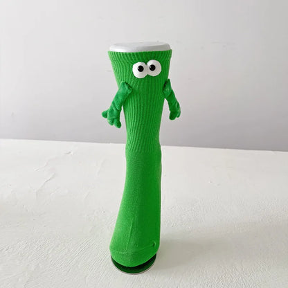 Magnetic Hand Holding Socks Dopamine Colors SocksFunny Men For Women Novelty Friendship Couples Bestie Gift Boyfriend Girlfriend