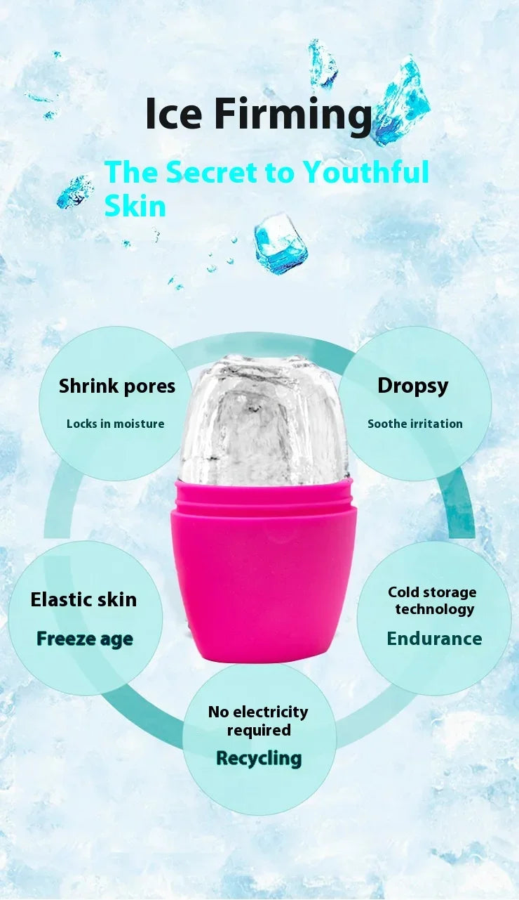 Silicone Ice Facial Roller Face Lifting Contouring Tools Ice Cube Trays Ice Globe Balls Eye Body Massager Beauty Skin Care Tool