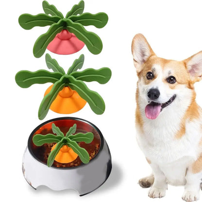 Soft Silicone Pet Bowl Slow Feeder Rotatable Fun Shape Pet Slow Food Dispenser Anti-slip Anti-Choke Dog Slow Feeder Cats