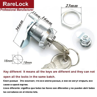 Cash Box Cam Lock for POS Machine Cash Drawer DIY Furniture Hardware Rarelock 1015 G
