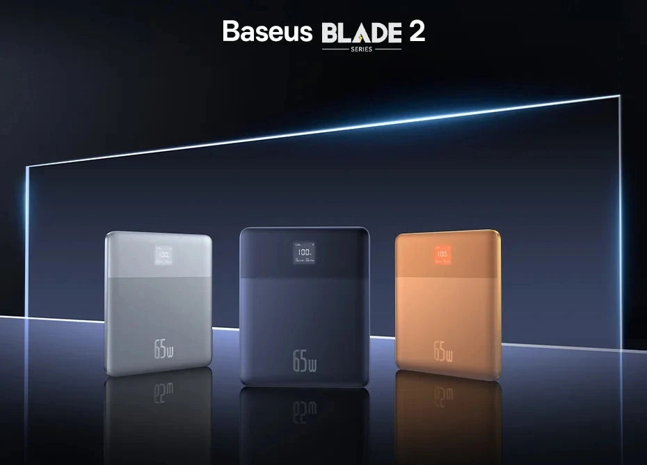 Baseus Power Bank 65W 12000mAh PD Fast Charging Digital Remaining Battery for iPhone 16 Pro Max Huawei Sumsang Notebooks Laptops