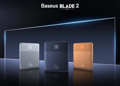 Baseus Power Bank 65W 12000mAh PD Fast Charging Digital Remaining Battery for iPhone 16 Pro Max Huawei Sumsang Notebooks Laptops