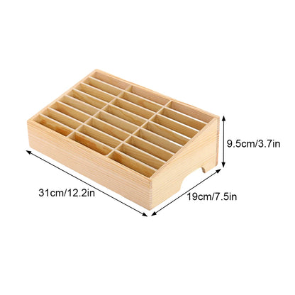 Simple Mobile Phone Storage Box Office Classroom Mobile Phone Placement Rack Wooden Multi-grid Mobile Phone Storage Box