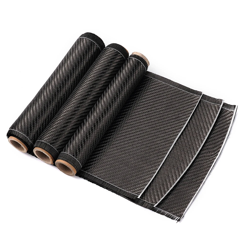 3K 200gsm0.2mm 30/60/150/300cm Thickness Carbon Fiber Cloth Plain Carbon Fabric For Commercial Car Part Sport Equipment