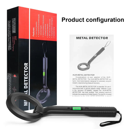 High Sensitivity Handheld Metal Detector with Alarm & Pinpoint Coil for Security/Industrial/Treasure Hunting